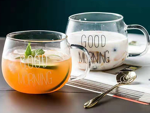 高硼硅透明玻璃水杯麦片杯