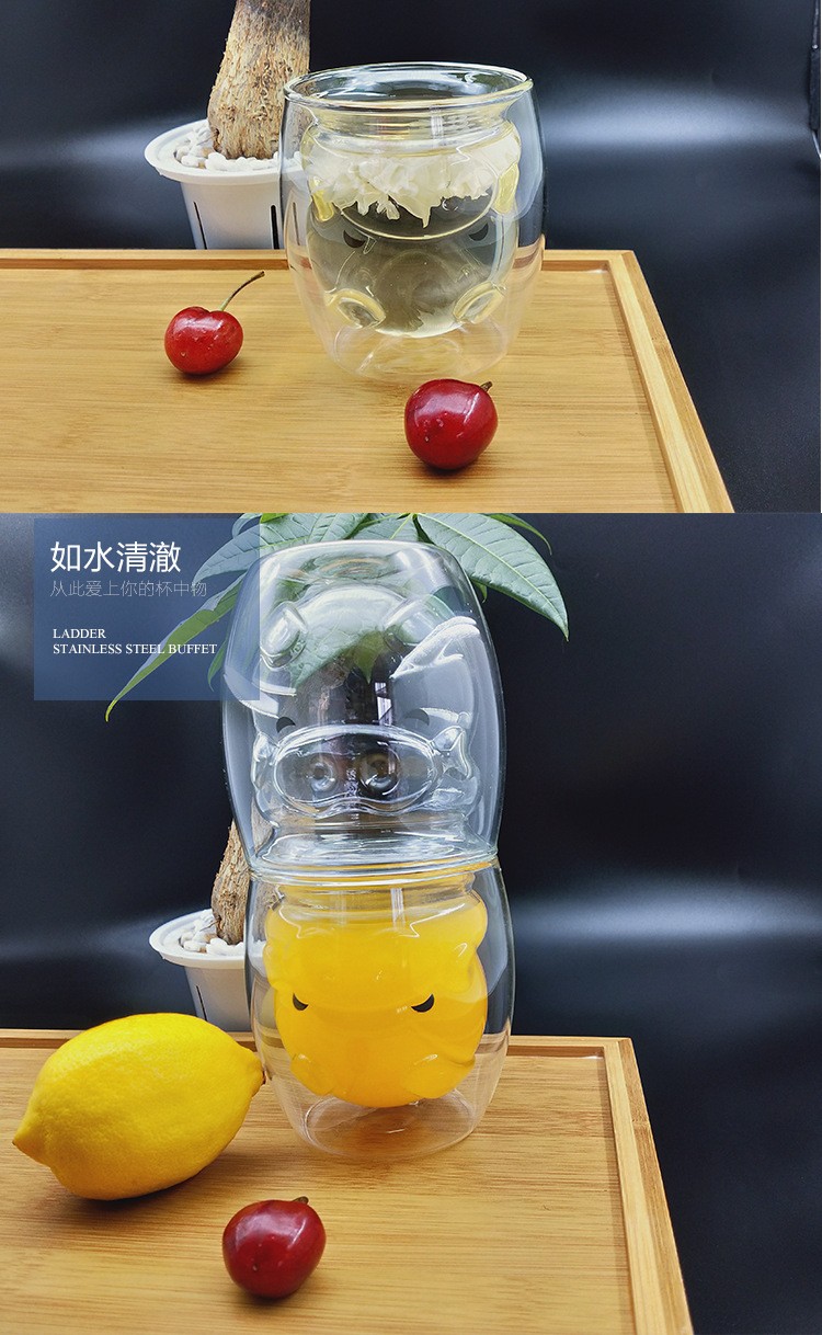 卡通牛奶双层杯5