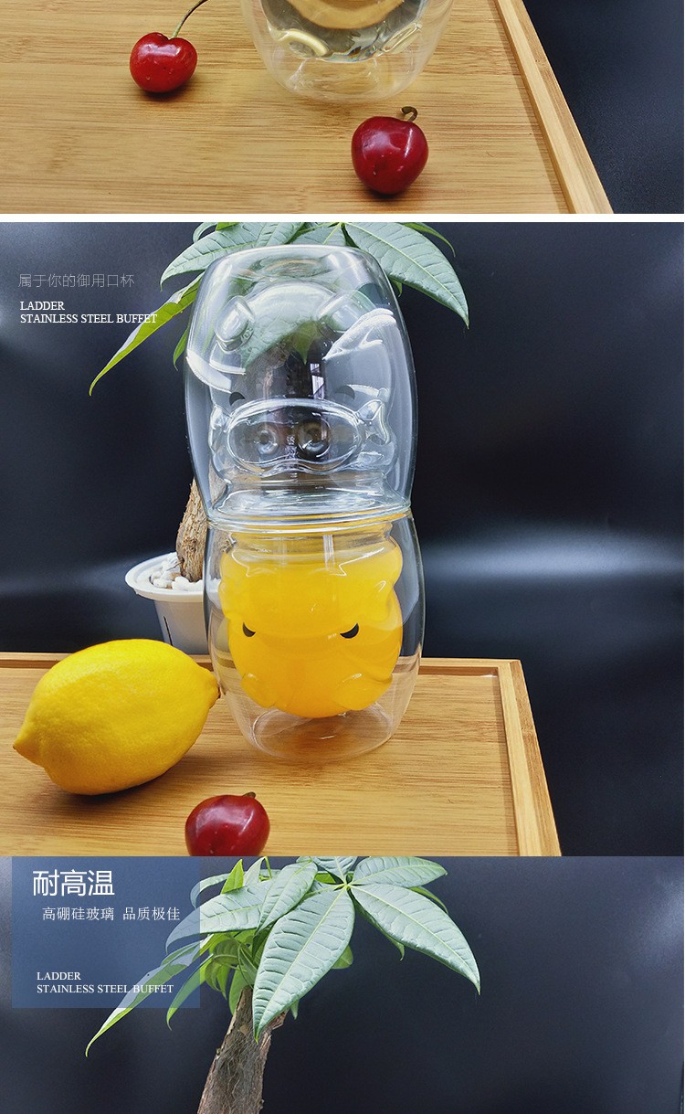 卡通牛奶双层杯4