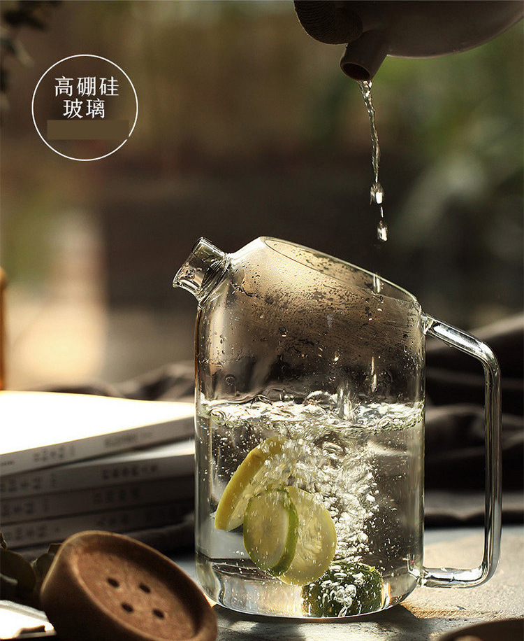 软木塞盖透明玻璃冷水壶7